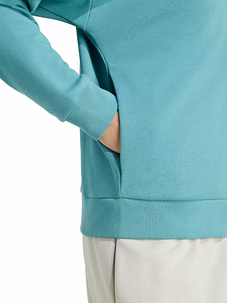 ADIDAS | Damen Kapuzenjacke 	Essentials Linear French Terry | petrol