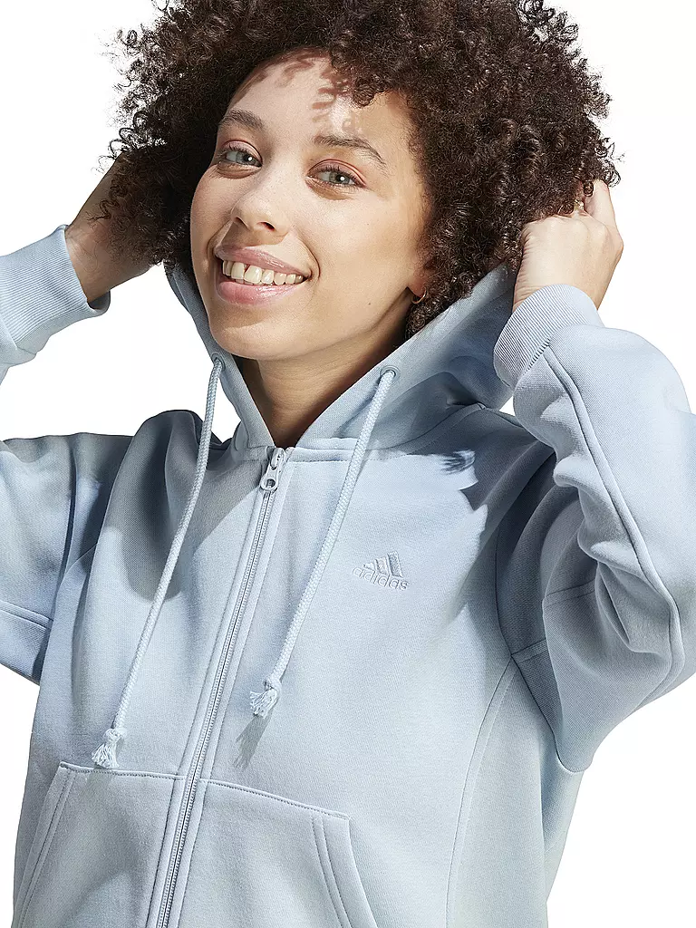 ADIDAS | Damen Kapuzenjacke ALL SZN Fleece Full-Zip | hellblau