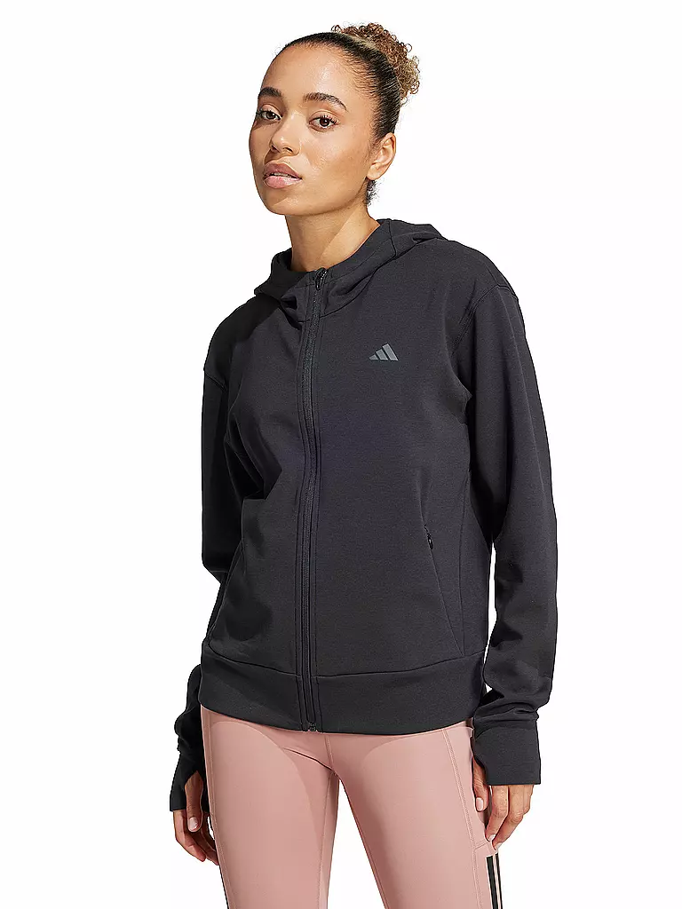 ADIDAS | Damen Kapuzenjacke D4T | schwarz