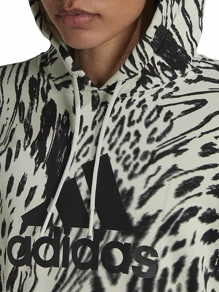 ADIDAS | Damen Kapuzenpullover Future Icons Animal Print | mint