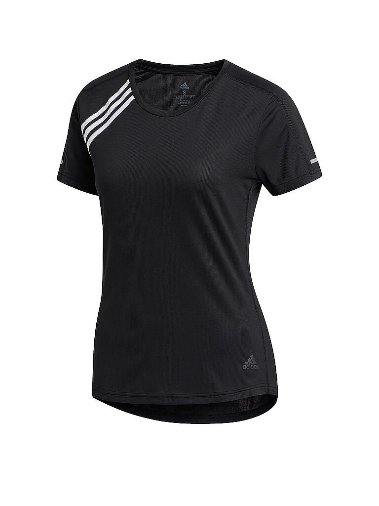ADIDAS | Damen Laufshirt 3-Streifen Run | schwarz