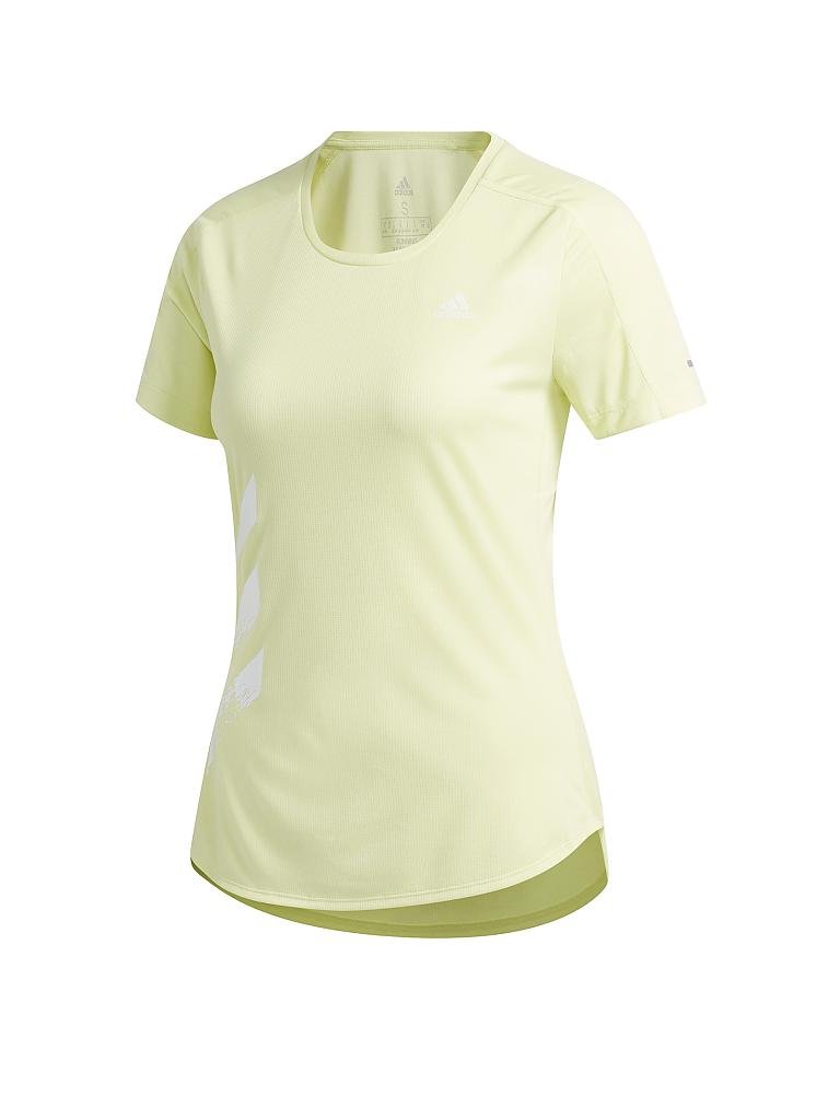 ADIDAS | Damen Laufshirt Run It 3-Streifen | gelb