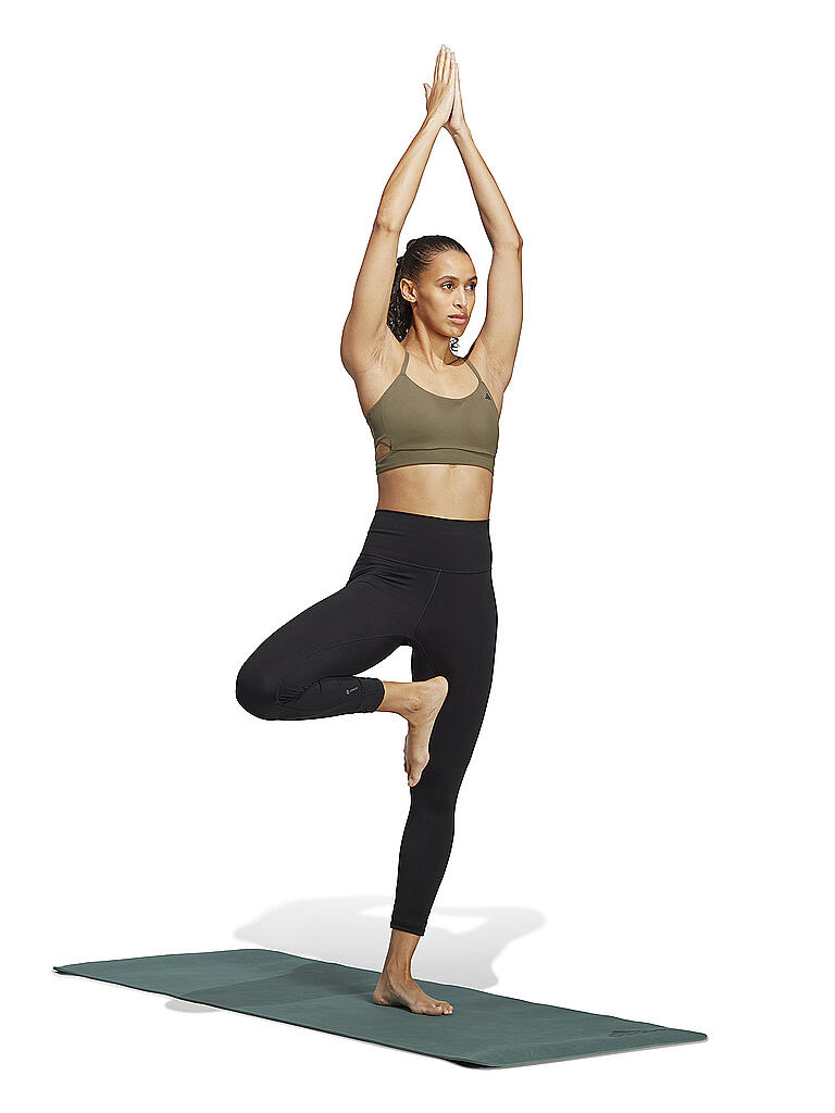 ADIDAS | Damen Sport-BH Yoga Studio Longline Low Support | dunkelgrün