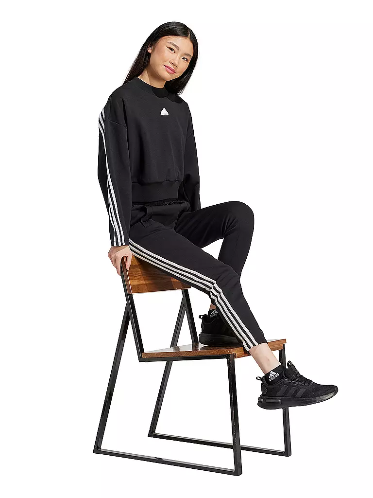ADIDAS | Damen Sweater 3S Crop | schwarz