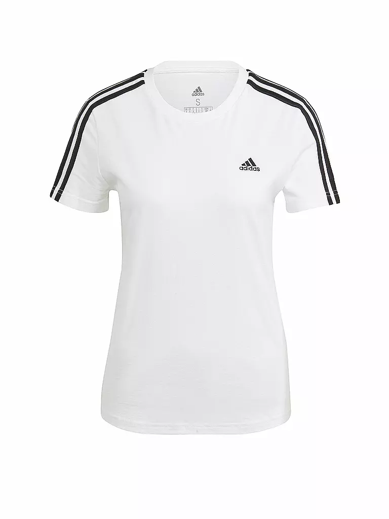 ADIDAS | Damen T-Shirt 3-Streifen | weiß