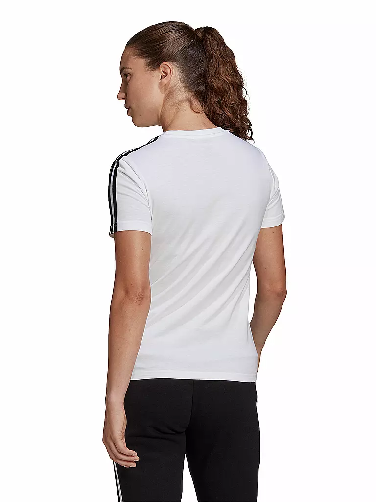 ADIDAS | Damen T-Shirt 3-Streifen | weiss