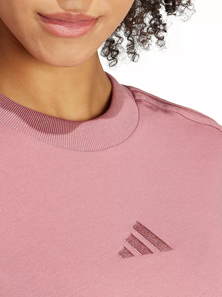 ADIDAS | Damen T-Shirt ALL SZN 3-Streifen Cropped | rosa