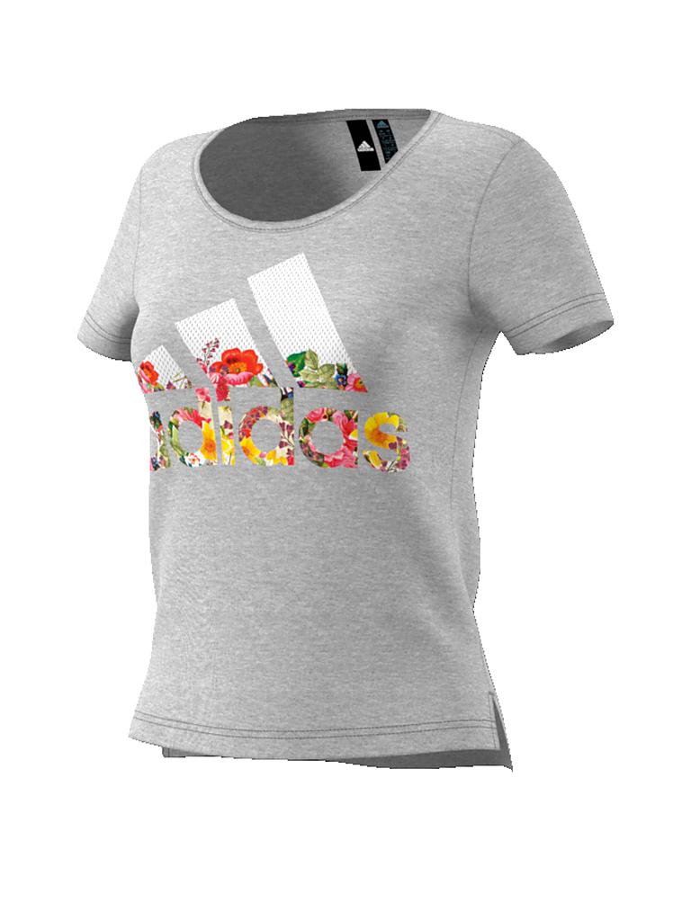 ADIDAS Damen T-Shirt Badge of Sports Flower grau | XS