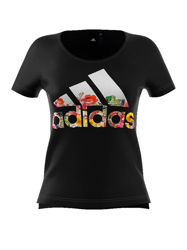 ADIDAS | Damen T-Shirt Badge of Sports Flower | schwarz