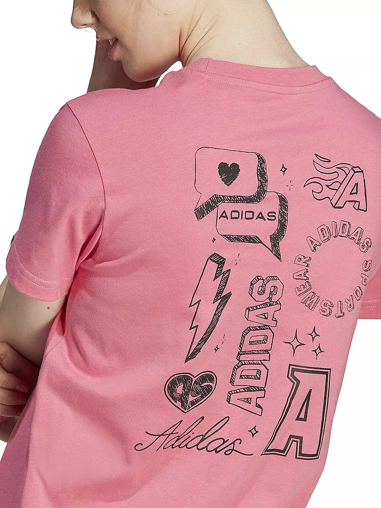 ADIDAS | Damen T-Shirt Brand Love Graphic | schwarz