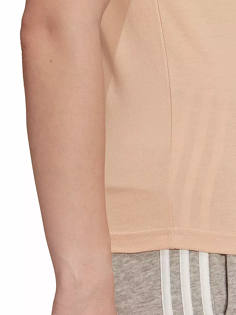 ADIDAS | Damen T-Shirt LOUNGEWEAR Essentials Slim 3-Streifen | rosa