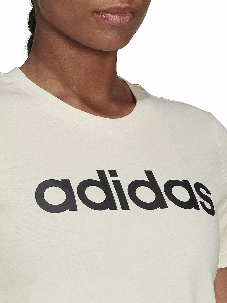 ADIDAS | Damen T-Shirt LOUNGEWEAR Essentials Slim Logo | beige