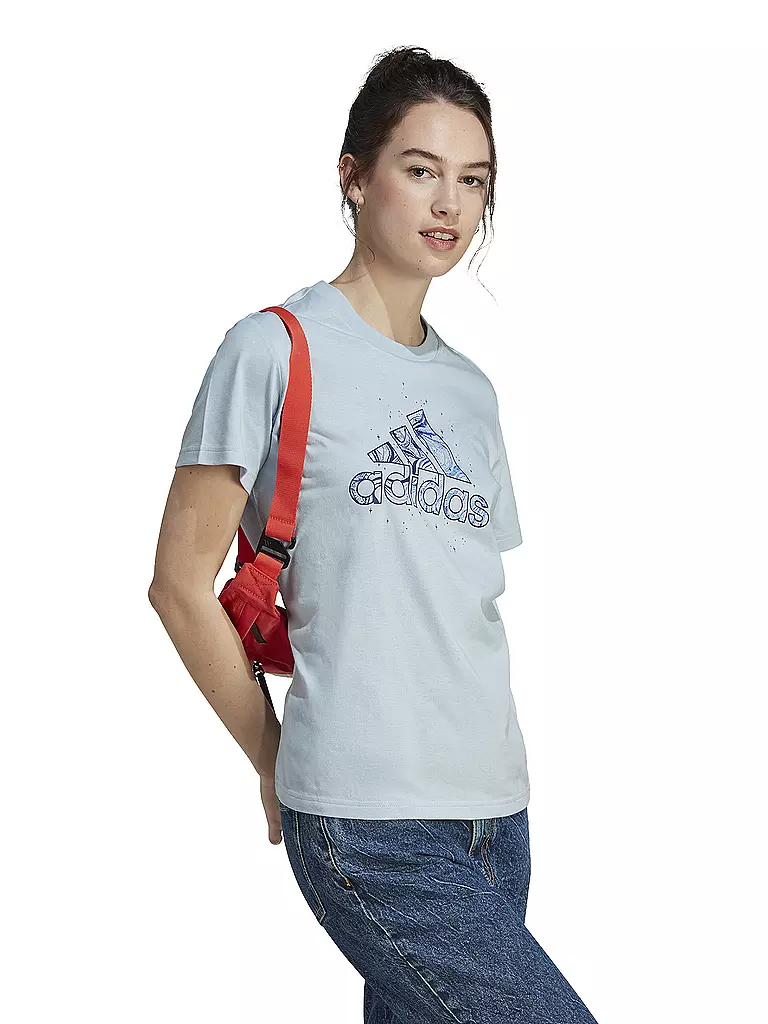 ADIDAS | Damen T-Shirt Mystic Nature Graphic | hellblau