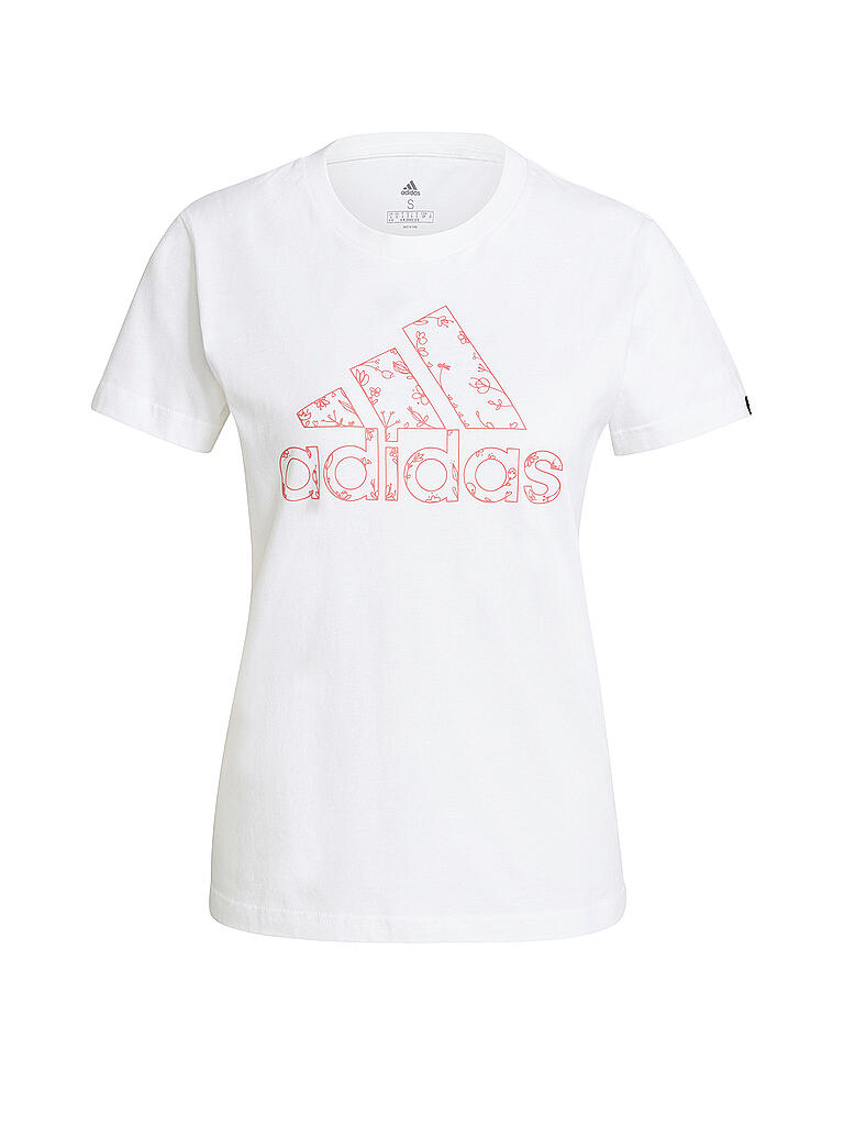 Mart Verdikken verontreiniging ADIDAS Damen T-Shirt Outlined Floral Grapic weiß