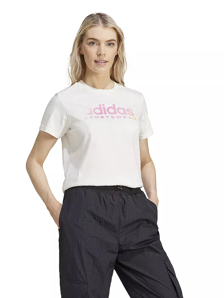 ADIDAS | Damen T-Shirt Soft Side Linear | creme