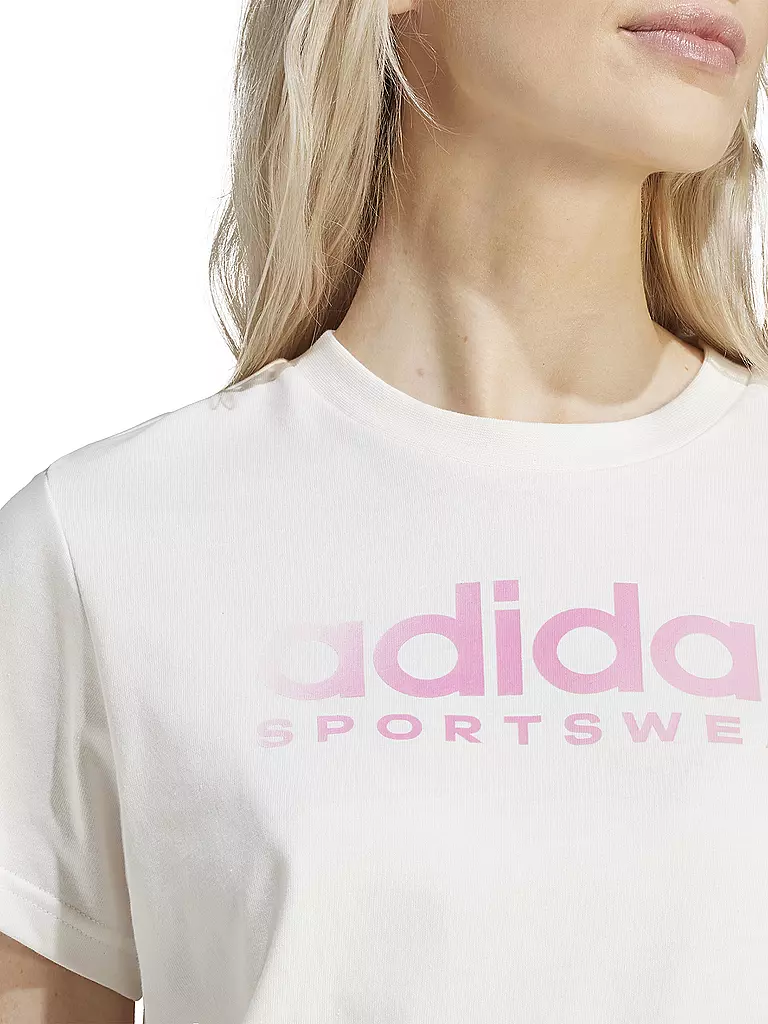 ADIDAS | Damen T-Shirt Soft Side Linear | creme