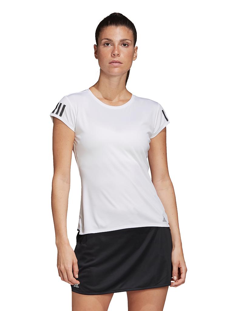 ADIDAS | Damen Tennisshirt 3-Streifen Club | weiß