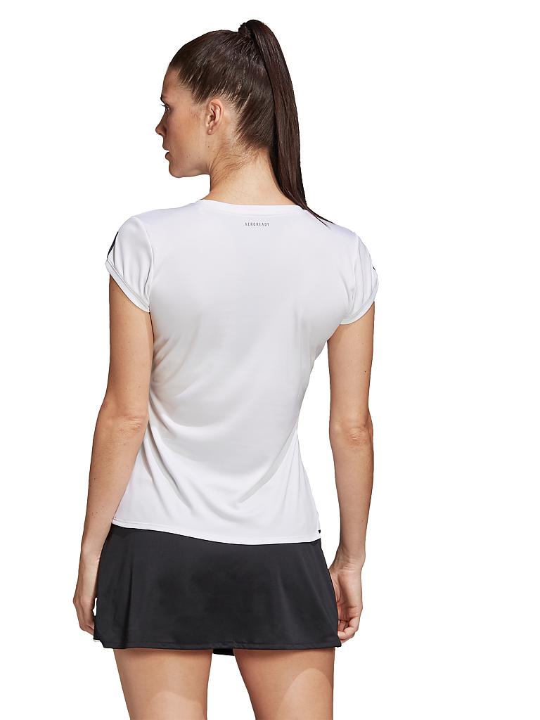 ADIDAS | Damen Tennisshirt 3-Streifen Club | weiß