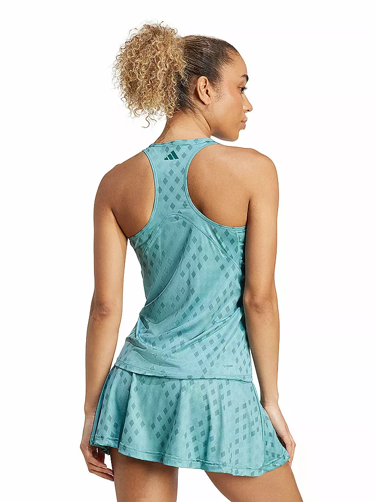 ADIDAS | Damen Tennistank Club Climacool Grafik | petrol