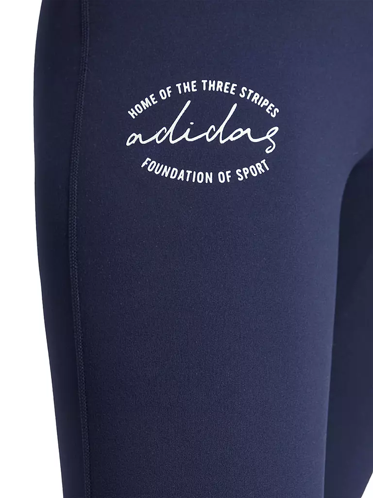 ADIDAS | Damen Tight Signature Graphic Print High-Waisted 7/8 | dunkelblau