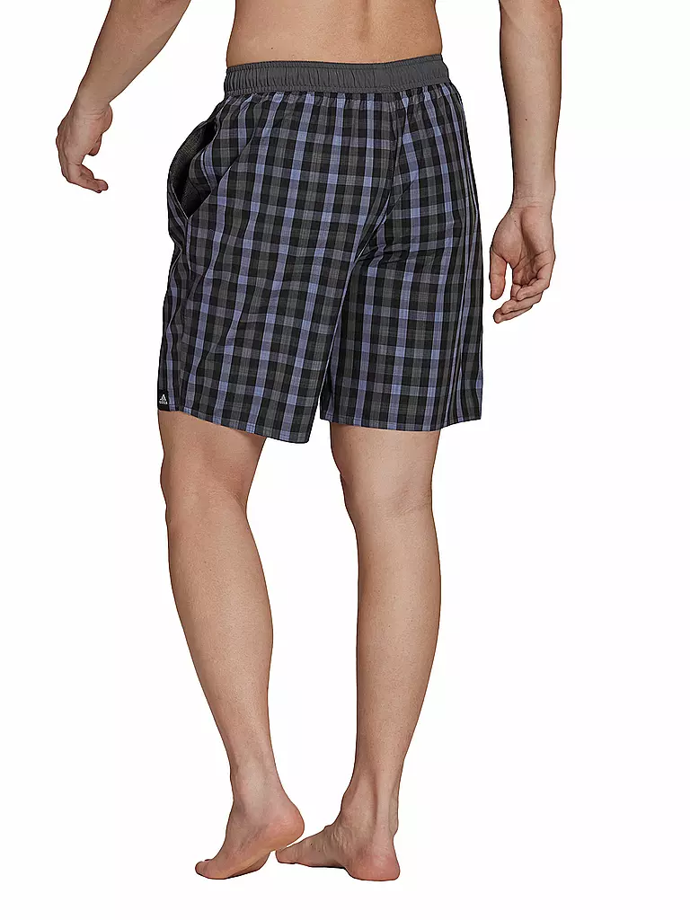 ADIDAS | Herren Badeshort Classic-Length Check | schwarz