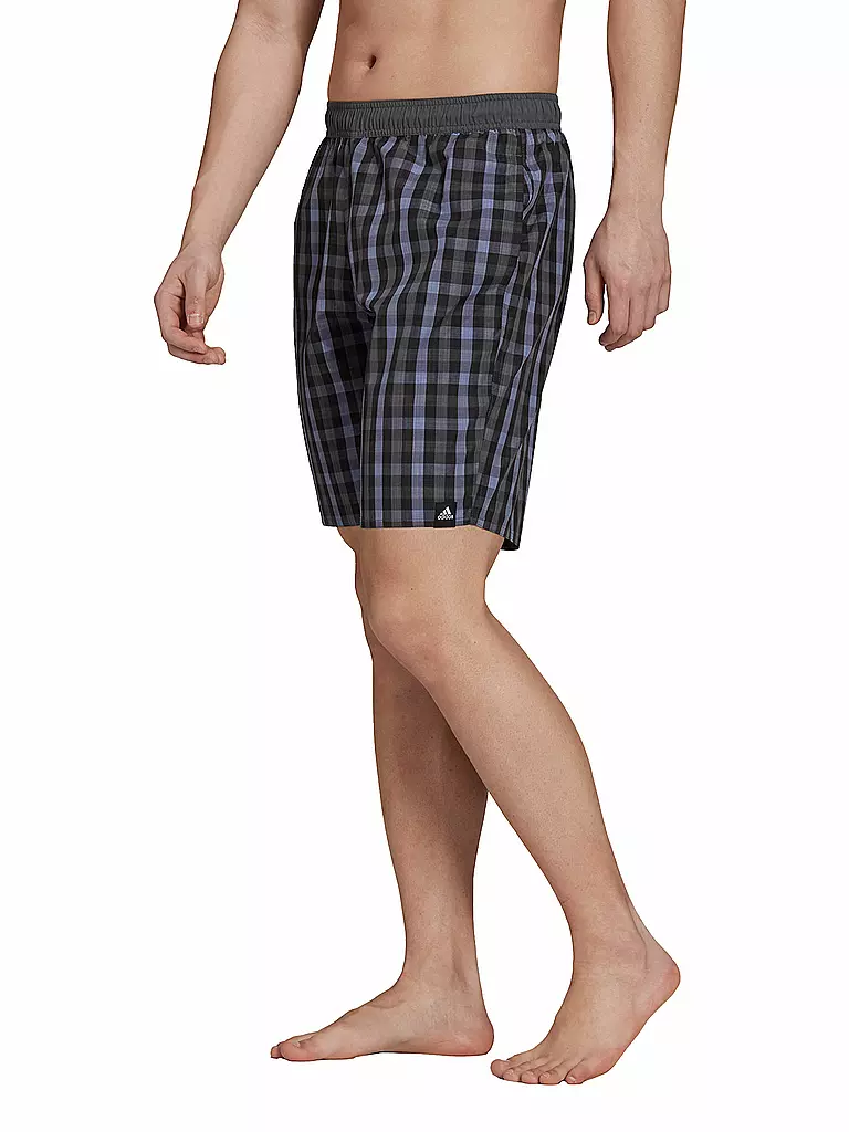 ADIDAS | Herren Badeshort Classic-Length Check | schwarz