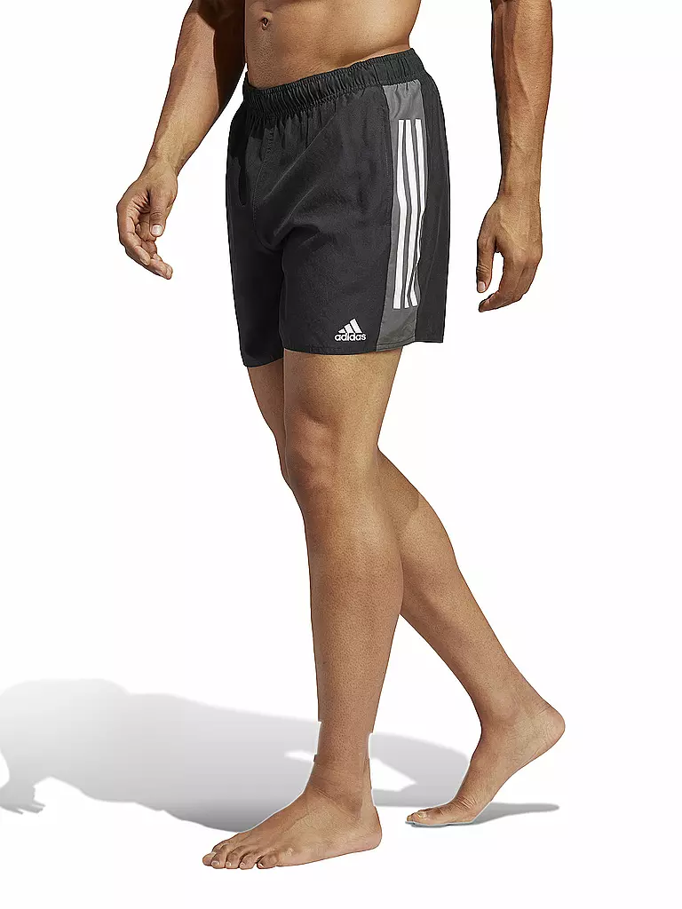 ADIDAS | Herren Badeshort Short Length Colorblock 3-Streifen | schwarz