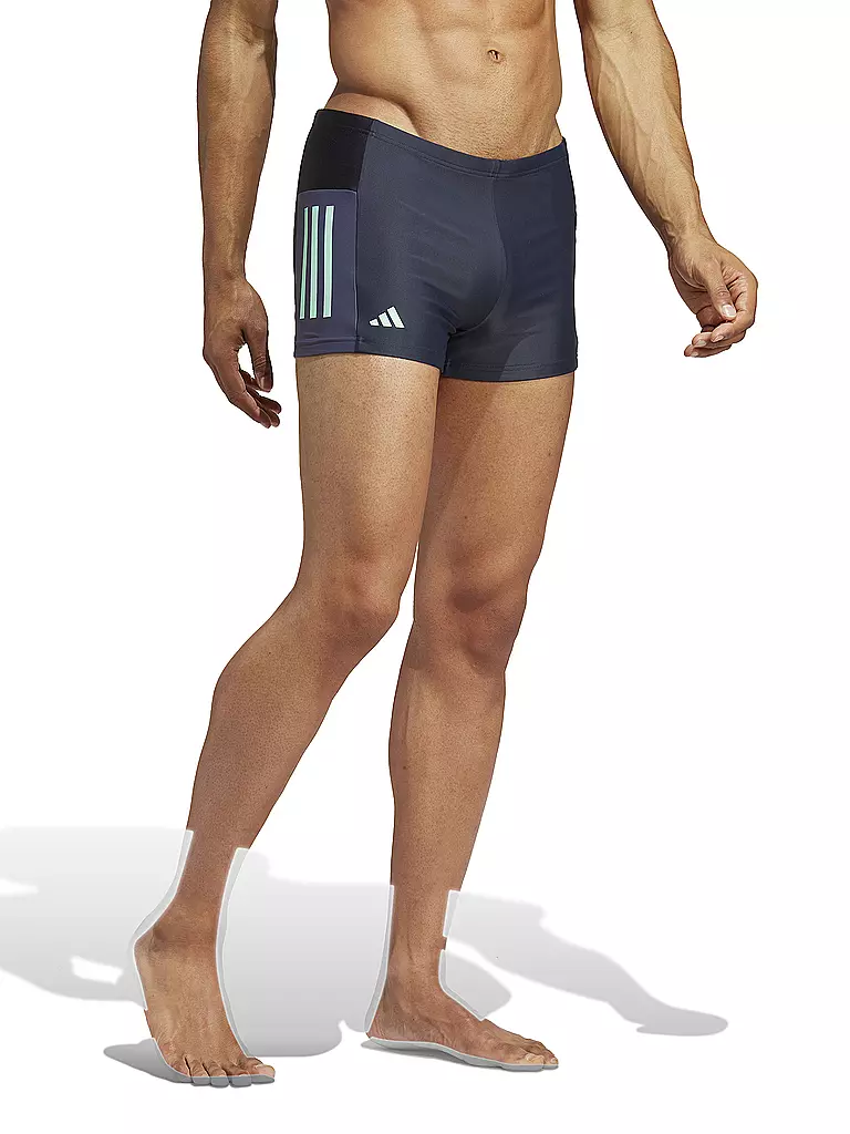 ADIDAS | Herren Beinbadehose Colorblock 3-Streifen Boxer | grau