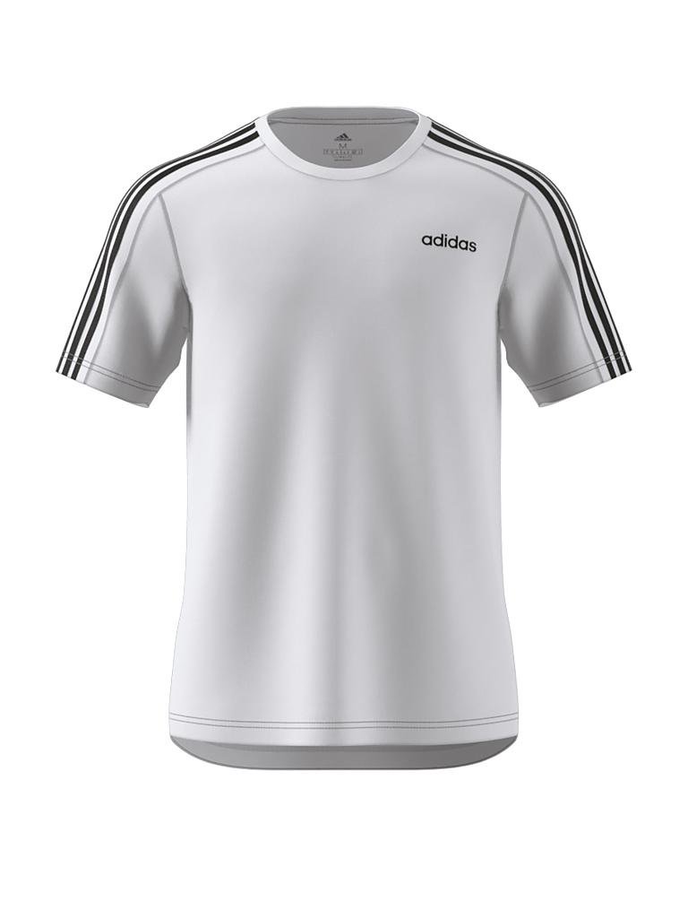 ADIDAS | Herren Fitness-Shirt Design 2 Move 3-Streifen | weiß
