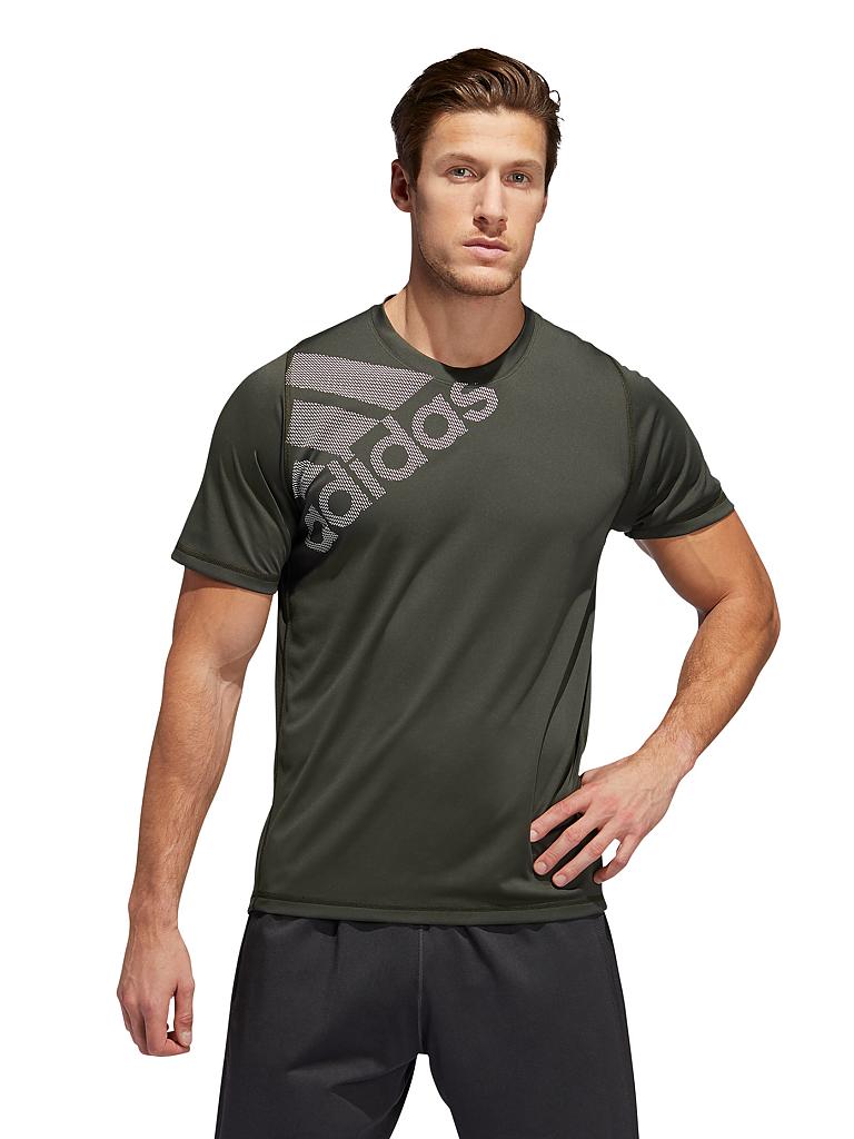 ADIDAS | Herren Fitness-Shirt FreeLift Badge of Sport Graphic | olive