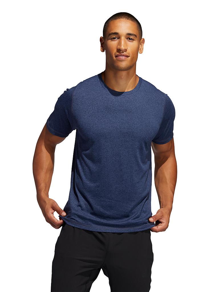 ADIDAS Herren Fitness-Shirt FreeLift Sport Ultimate Heather blau | S