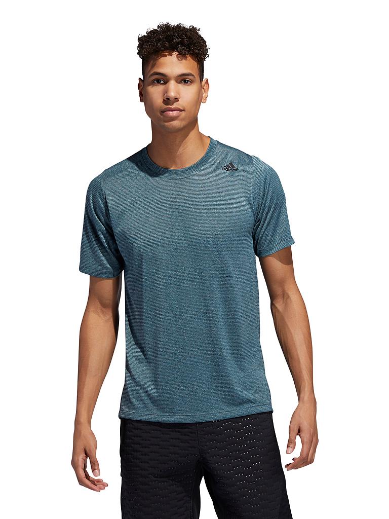 ADIDAS | Herren Fitness-Shirt FreeLift Tech Climacool Fitted | petrol