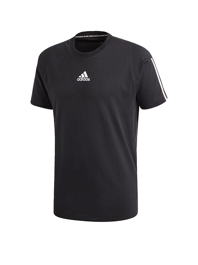 ADIDAS | Herren Fitness-Shirt Must Haves 3-Streifen | schwarz