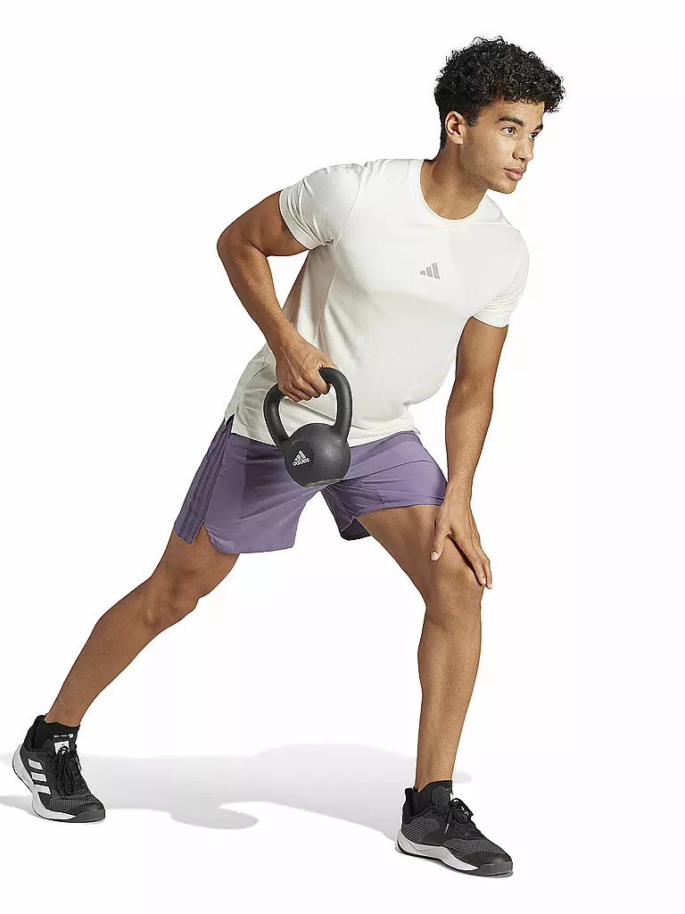 ADIDAS | Herren Fitnessshirt 	 Designed for Training HIIT Workout HEAT.RDY | weiss
