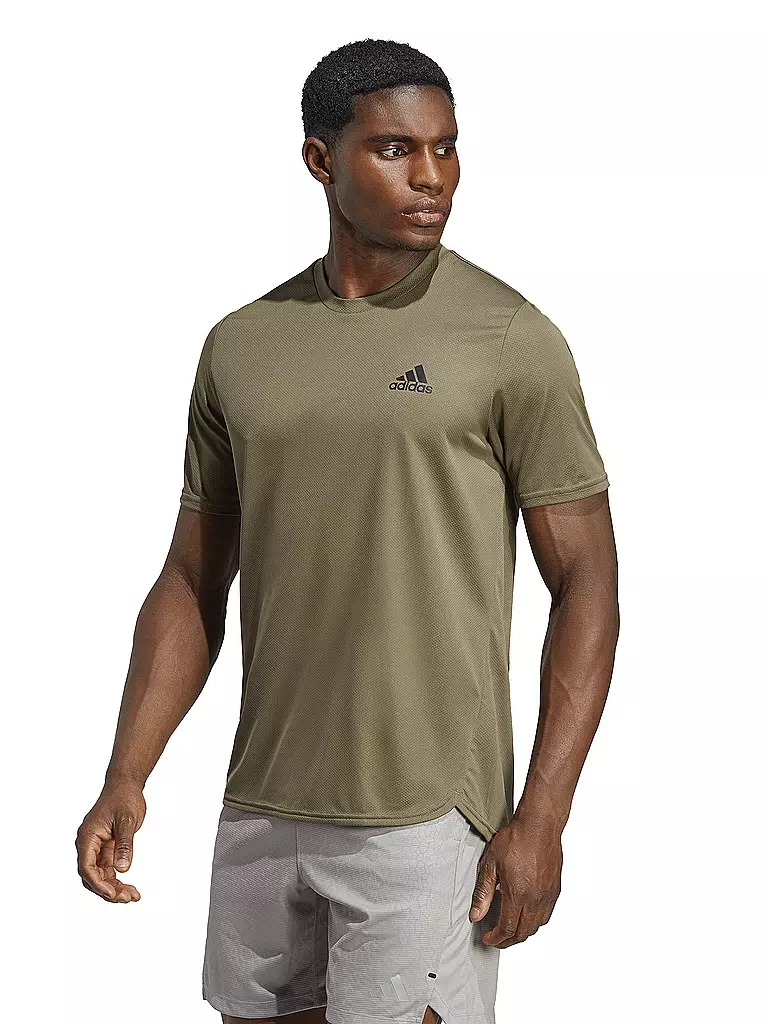 ADIDAS | Herren Fitnessshirt AEROREADY Designed for Movement | olive