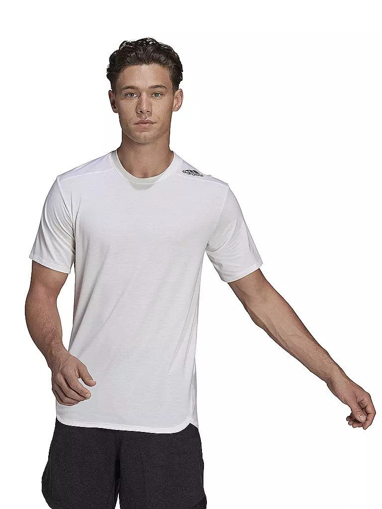 ADIDAS | Herren Fitnessshirt D4T | weiss