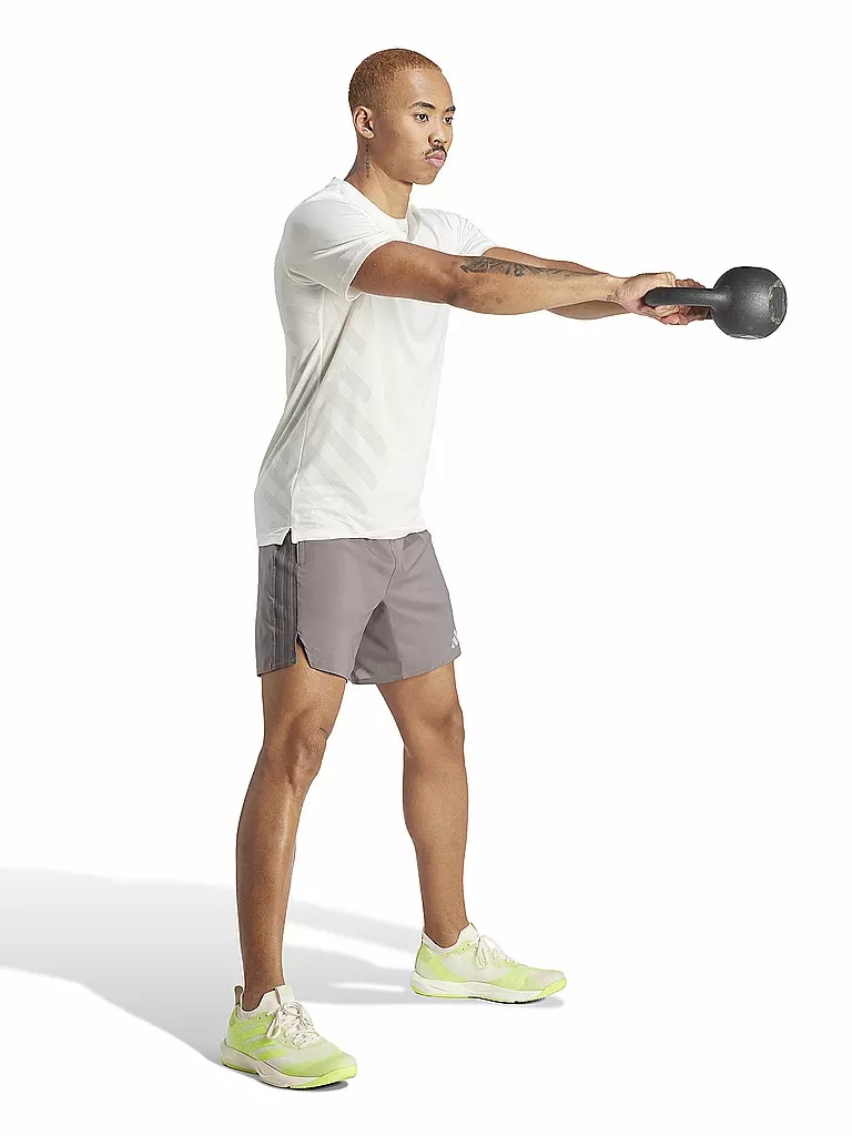 ADIDAS | Herren Fitnessshort HIIT Workout 3-Streifen | grau