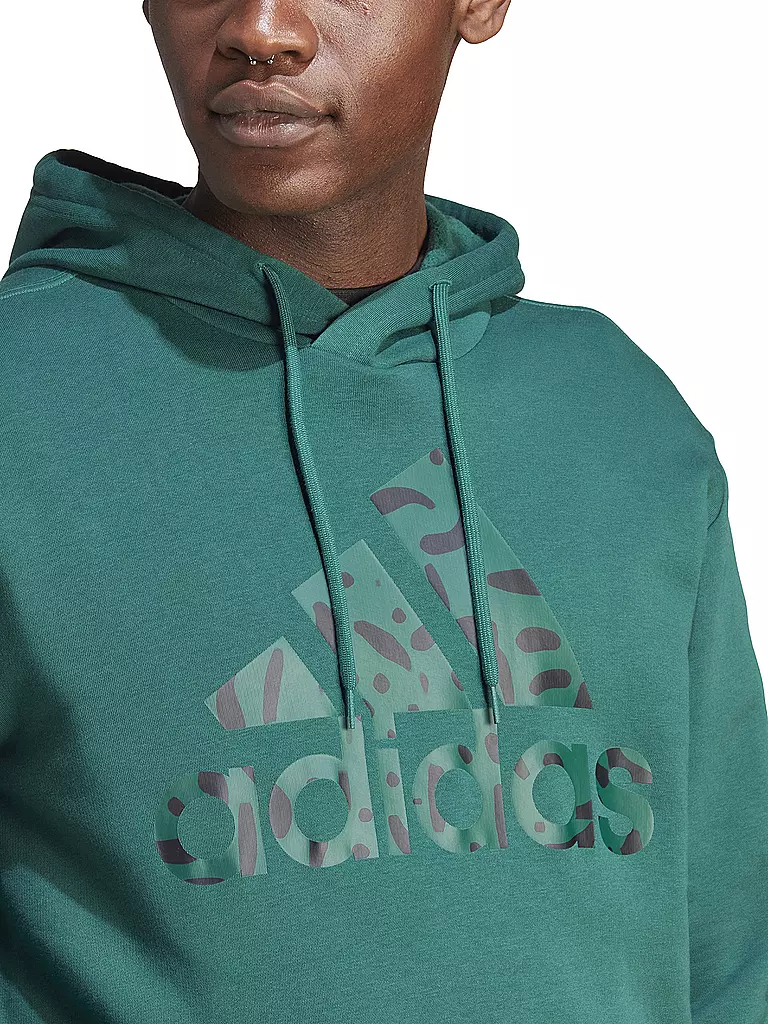 ADIDAS | Herren Hoodie Essentials French Terry Big Logo | dunkelgrün