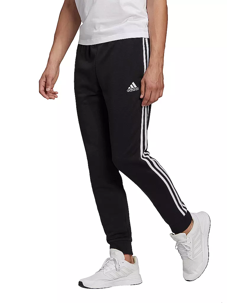 ADIDAS | Herren Jogginghose 3-Streifen French Terry | schwarz