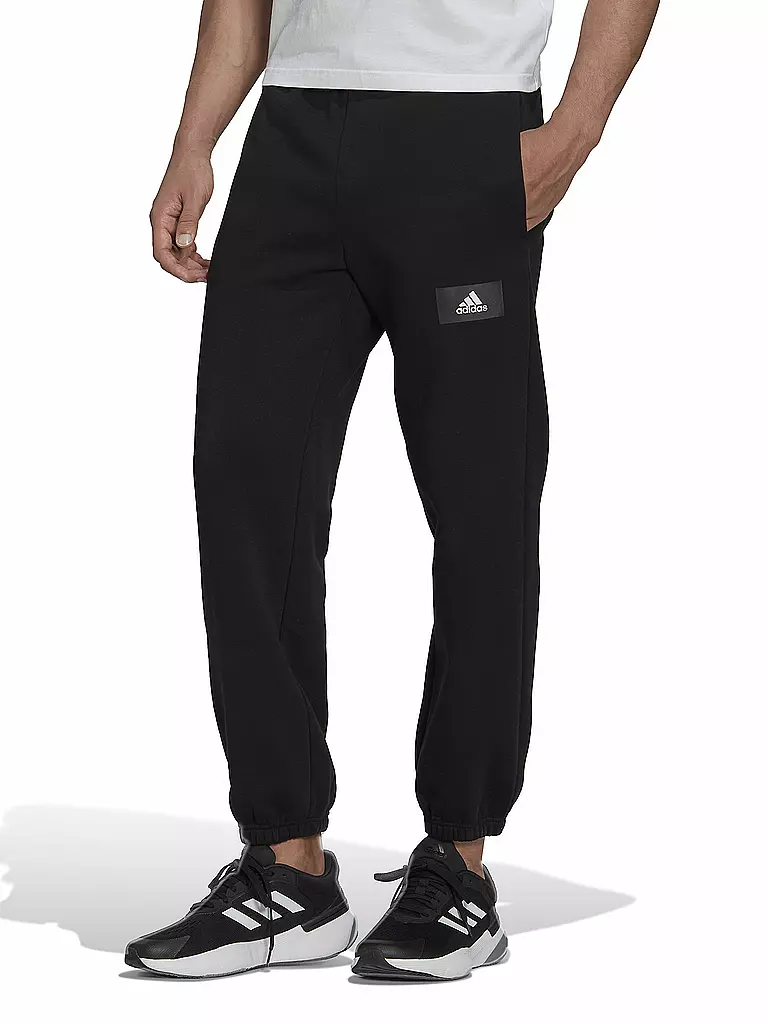 ADIDAS | Herren Jogginghose Essentials FeelVivid Cotton Fleece Straight Leg  | schwarz