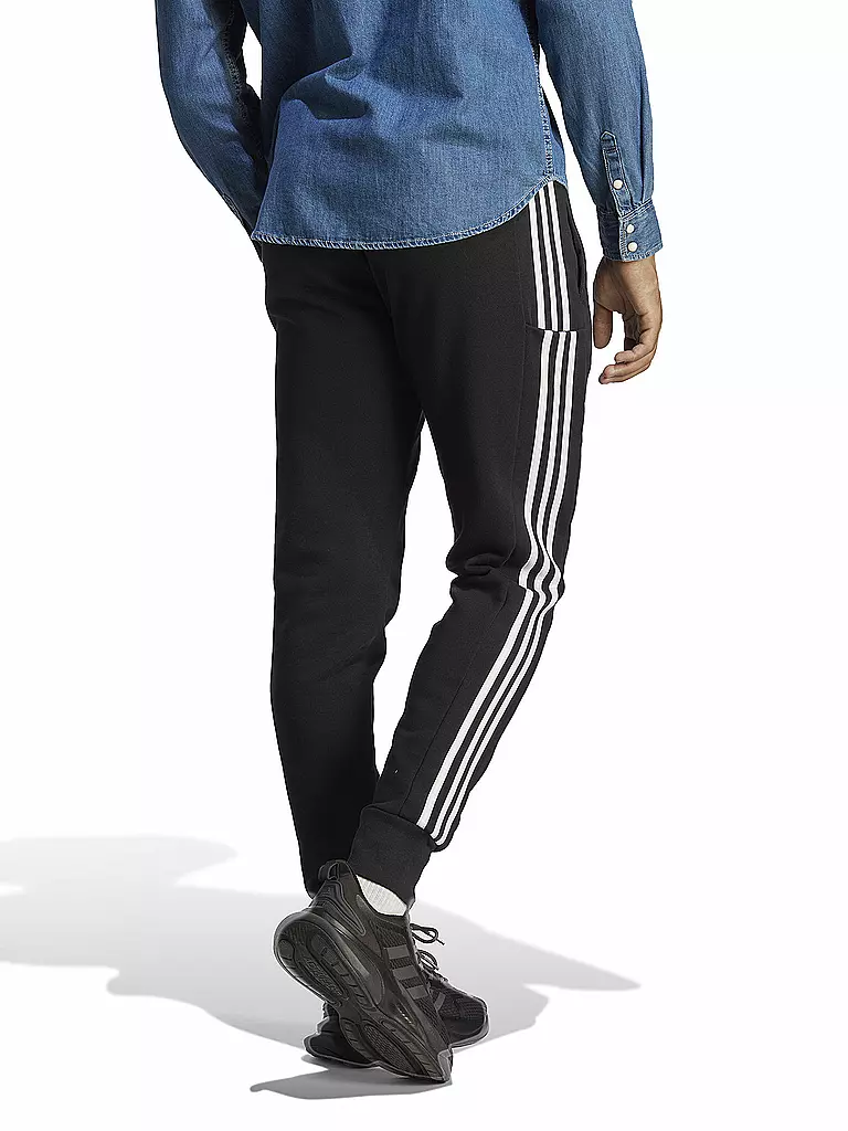 ADIDAS | Herren Jogginghose Essentials French Terry Tapered Cuff 3-Streifen | grau