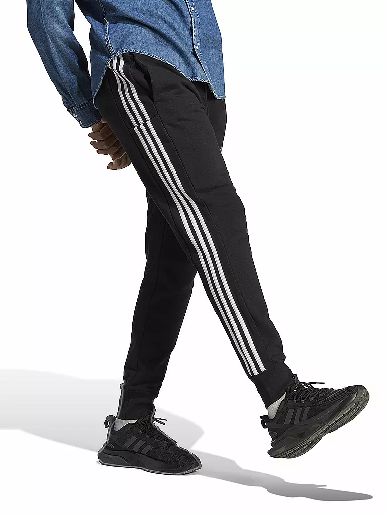 ADIDAS | Herren Jogginghose Essentials French Terry Tapered Cuff 3-Streifen | grau