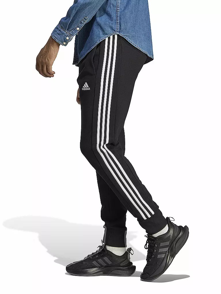 ADIDAS | Herren Jogginghose Essentials French Terry Tapered Cuff 3-Streifen | grau