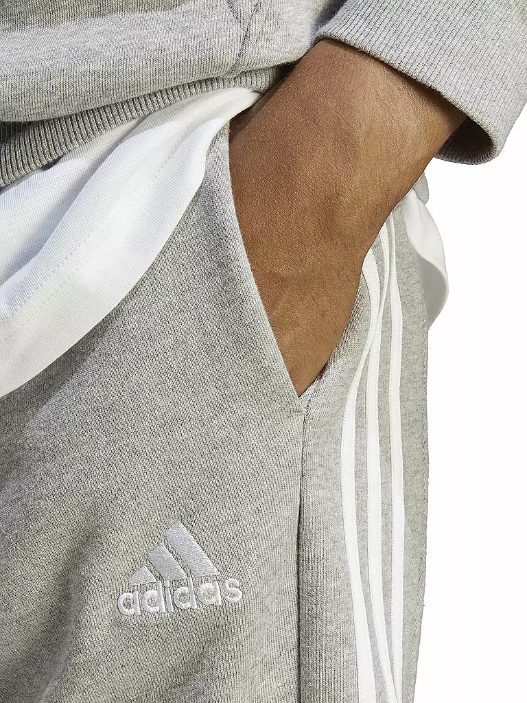 ADIDAS | Herren Jogginghose Essentials French Terry Tapered Cuff 3-Streifen | schwarz