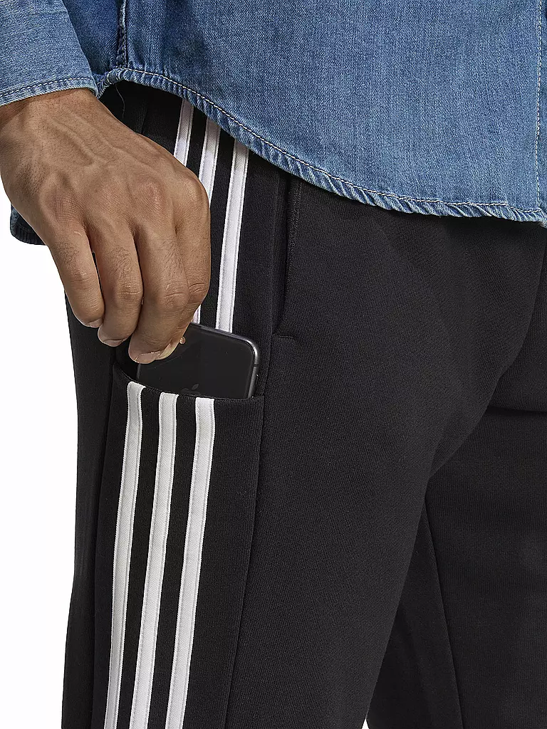 ADIDAS | Herren Jogginghose Essentials French Terry Tapered Cuff 3-Streifen | grau
