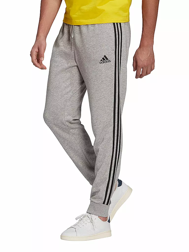 ADIDAS | Herren Jogginghose French Terry Tapered Cuff 3-Streifen | grau