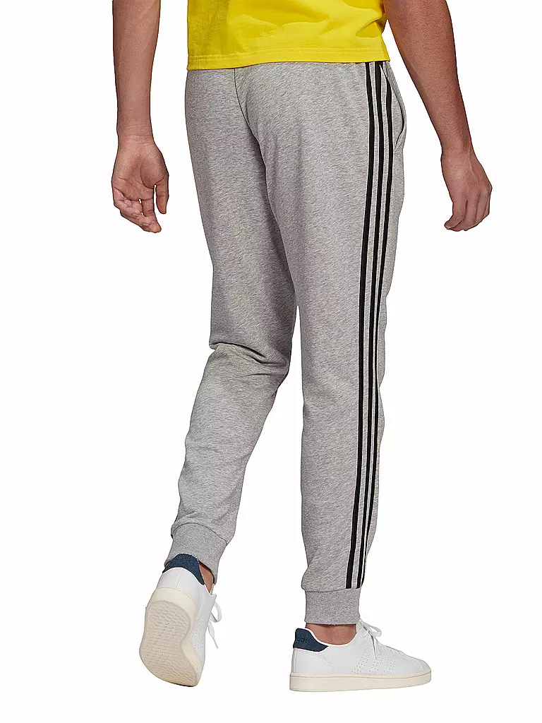 ADIDAS | Herren Jogginghose French Terry Tapered Cuff 3-Streifen | grau