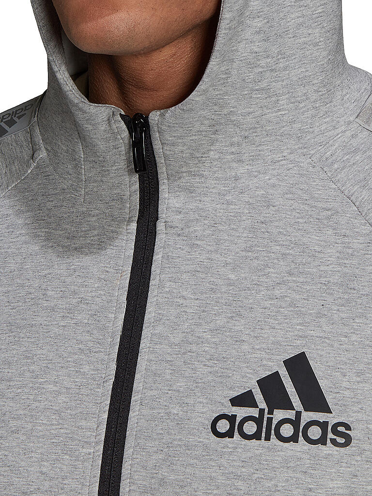 ADIDAS Herren Kapuzenjacke AEROREADY Designed to Move Motion Logo grau | S