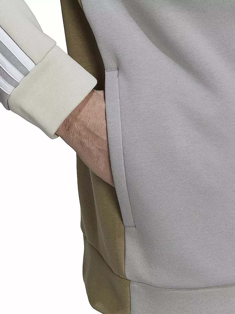 ADIDAS | Herren Kapuzenjacke Essentials Colorblock Fleece | beige