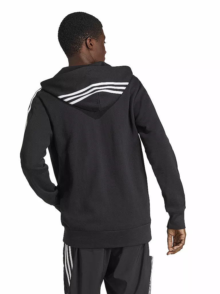 ADIDAS | Herren Kapuzenjacke Essentials French Terry 3-Streifen | schwarz